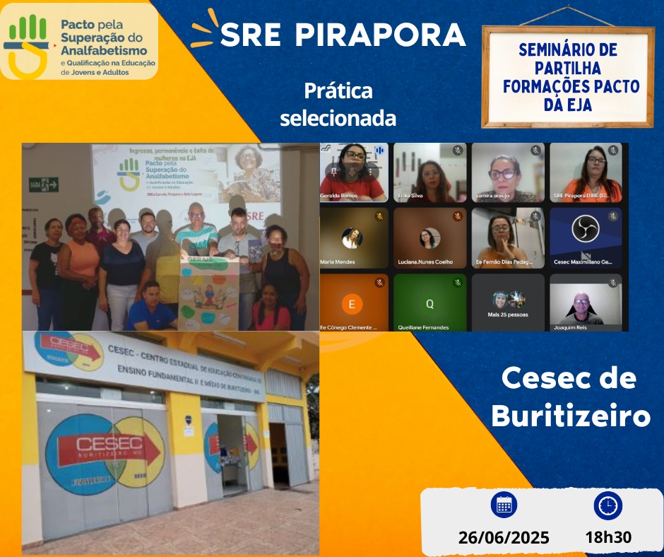 Seminário Regional de Partilha – PACTO NACIONAL DA EJA